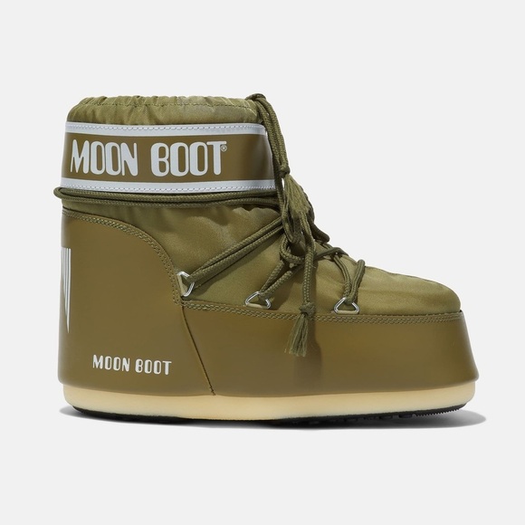 New Size 39-41 Khaki Moon Boot Icon Low Nylon Snow Boots - Picture 1 of 7